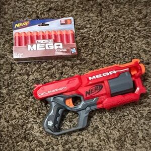 Nerf Mega CycloneShock Blaster in red and gray